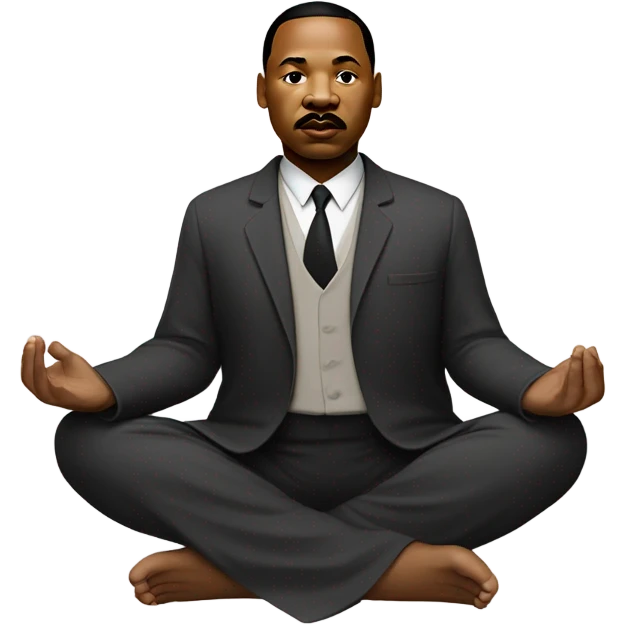 MLK doing yoga emoji