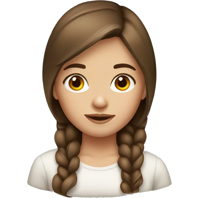 Russian girl brown hair  emoji