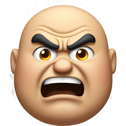 angry fat guy yelling  emoji
