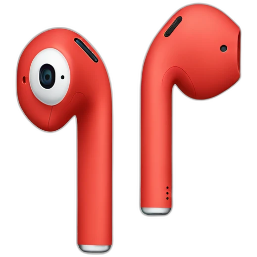 red airpods emoji