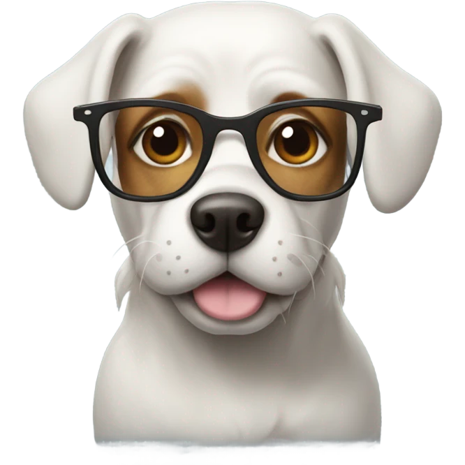 dog wearing glasses emoji