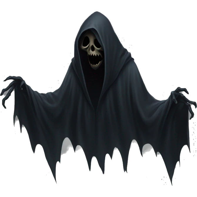 dementor: Dark, cloaked creatures that feed on human happiness, leaving victims in a state of despair and cold. emoji