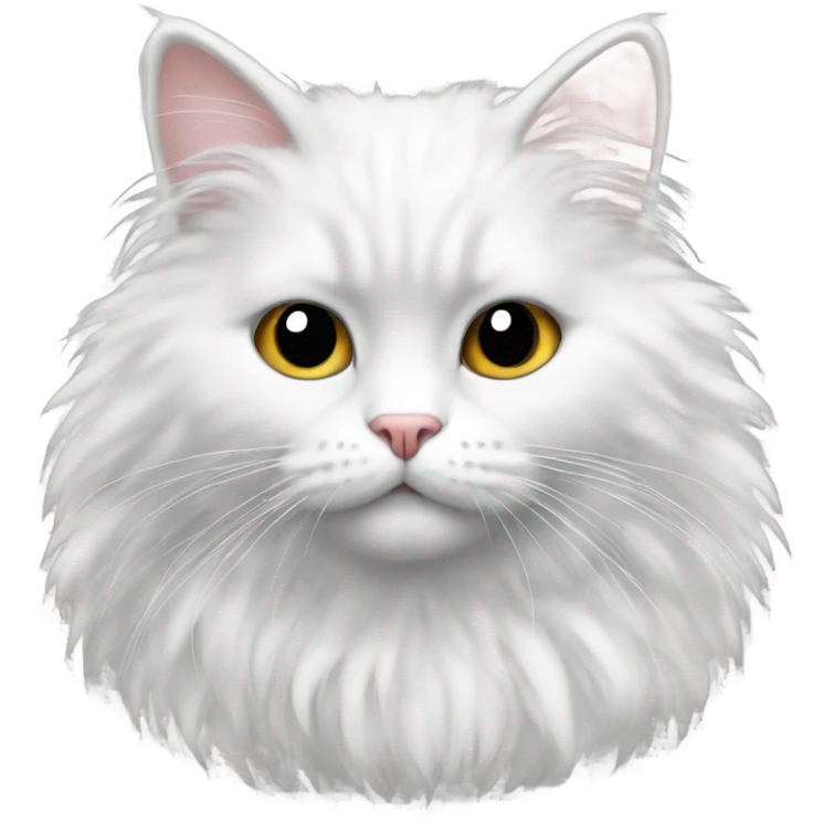 Cat black white fluffy big emoji