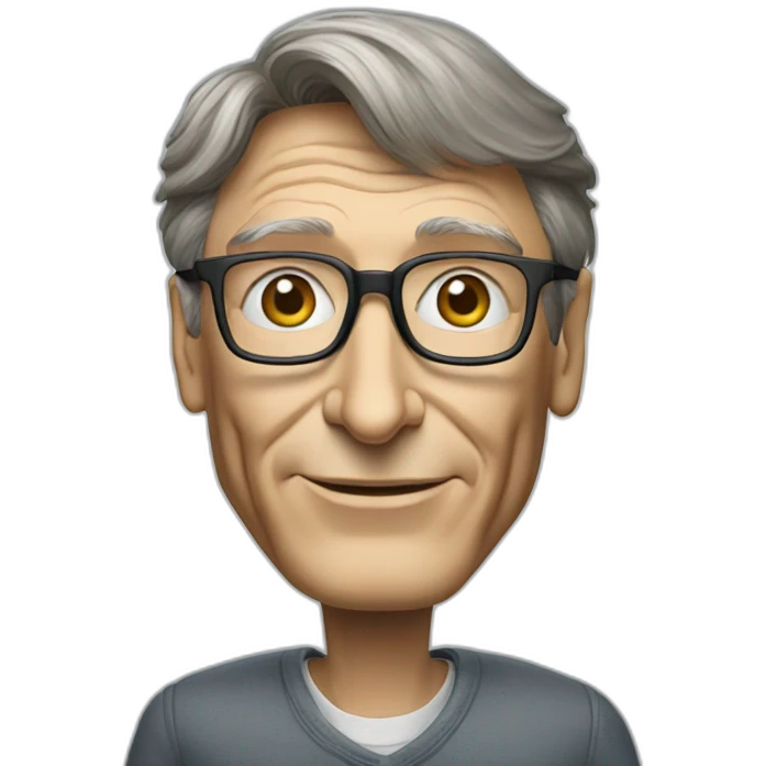 bill gates as a robot emoji