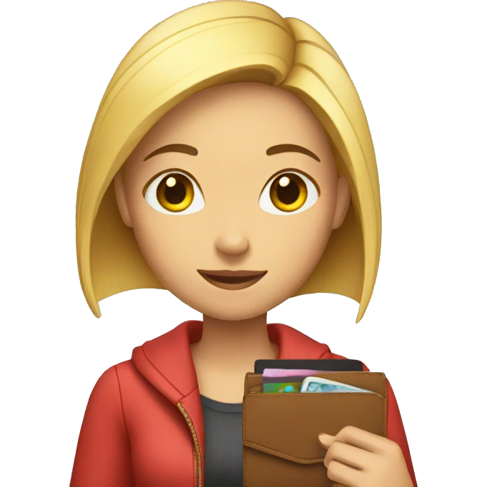 girl with wallet in hand emoji