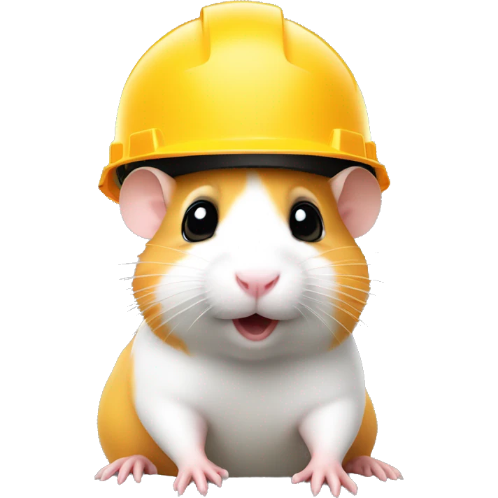 hamster head in a construction helmet emoji