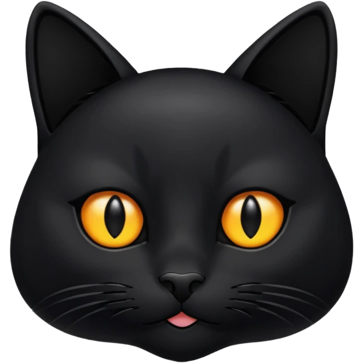 black cat black eyes emoji