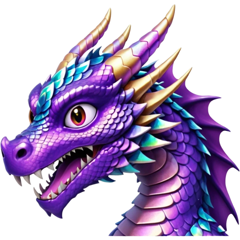 glitter purple dragon emoji