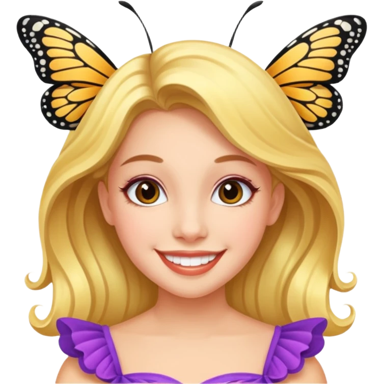 My daughter, the miss  pageant butterfly winner ￼￼ emoji