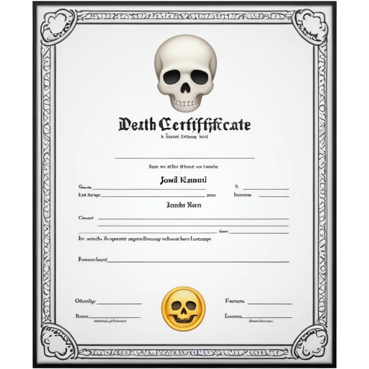 death certificate emoji