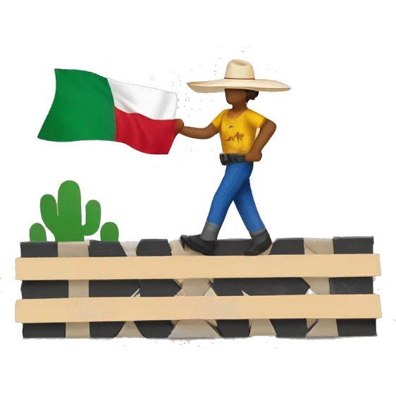 Mexican crossing border emoji