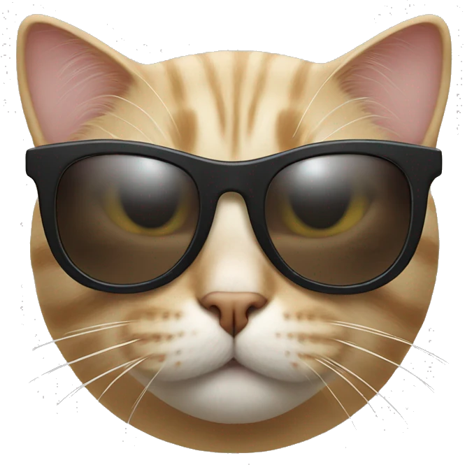 Cat with sunglasses emoji