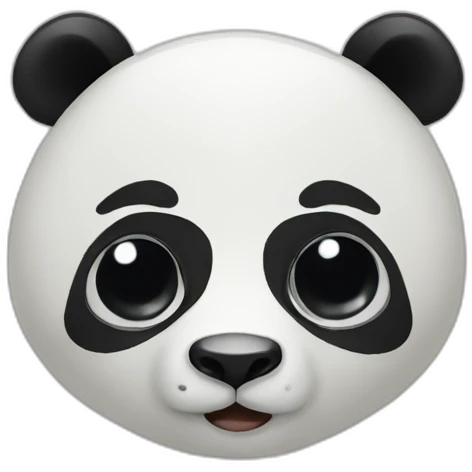 Panda dropped eyes emoji