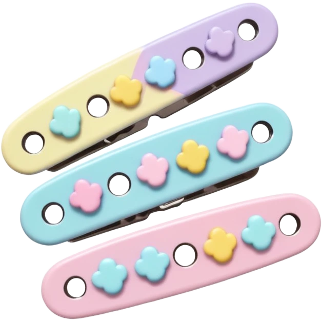 Kawaii decora hair clips emoji