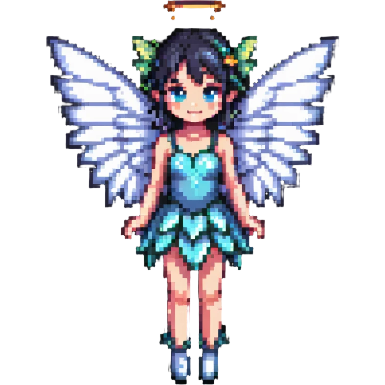 fairy with wings standing pose emoji