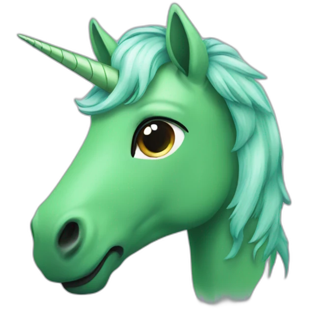 Green unicorn emoji