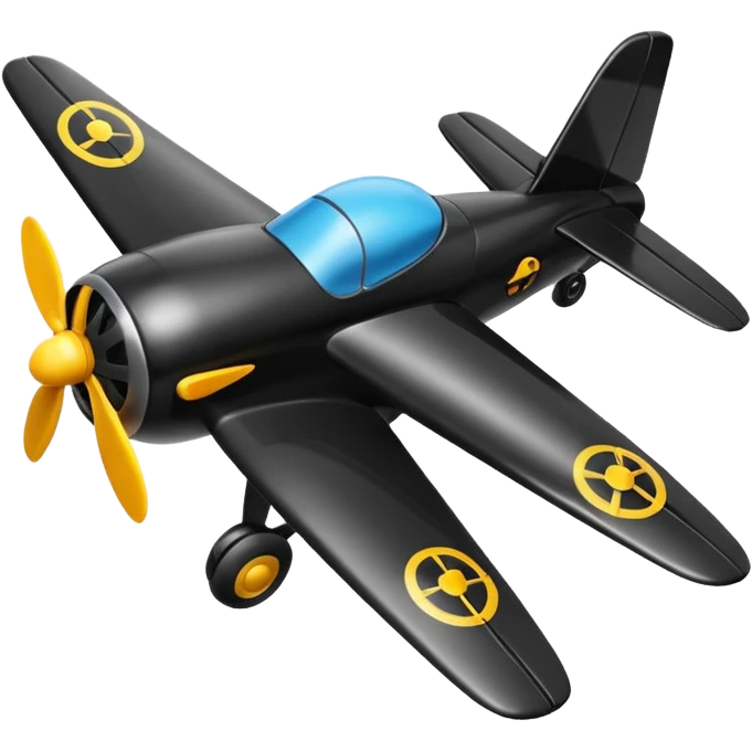 toy black plane emoji