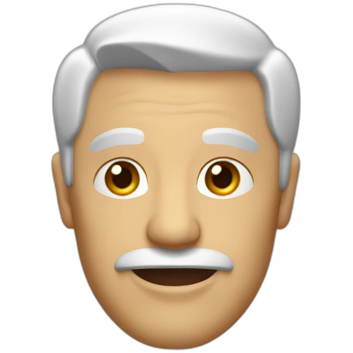 man 63 old with suit and face and arms up emoji