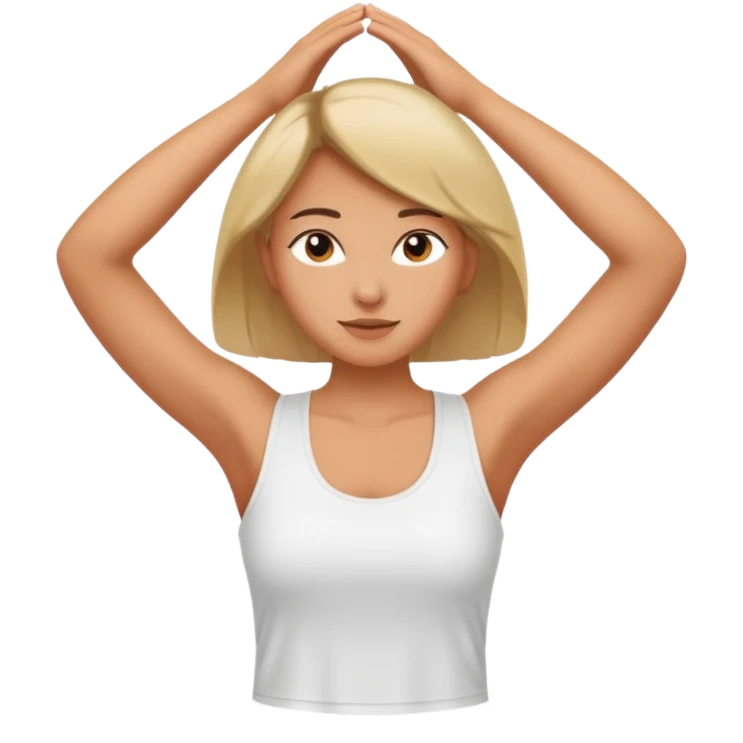 The woman who just woke up is stretching lazily emoji