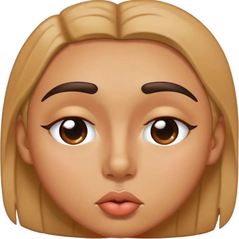 kissing face with upturned eyebrows with sweat on its face  emoji