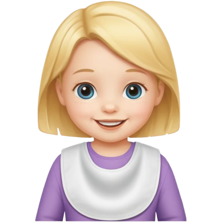 girl baby with bib emoji
