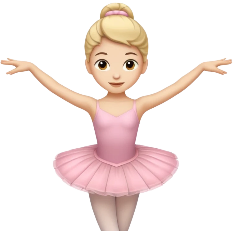 Ballet Dancer, emoji style, with clean lines, no face on objects, white background emoji