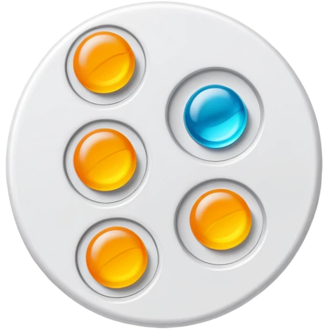 Blister pack birth control one color emoji