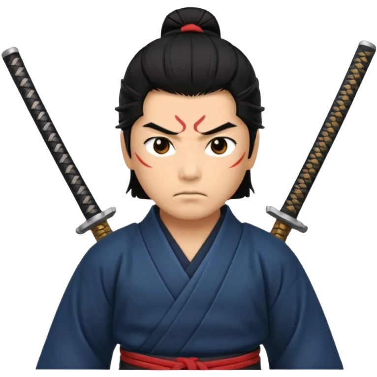 самурай с катаной emoji
