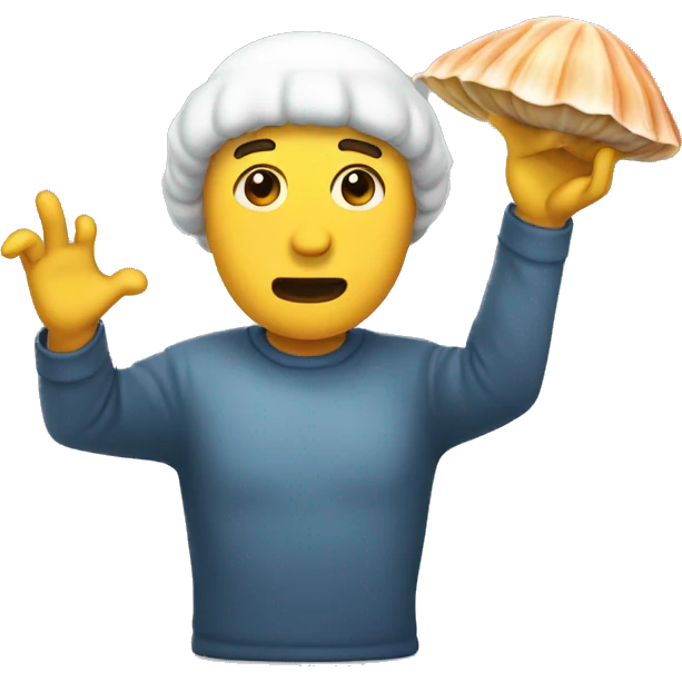 Oter holding clam emoji