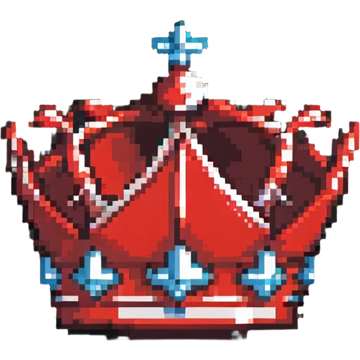 simple red crown with three points emoji