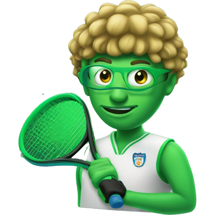 tenis green on space  emoji