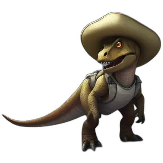 a cowbow dinosaur on the moon emoji