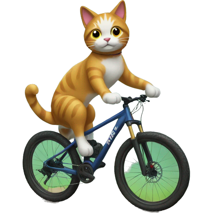 Cat on a Mountainbike  emoji