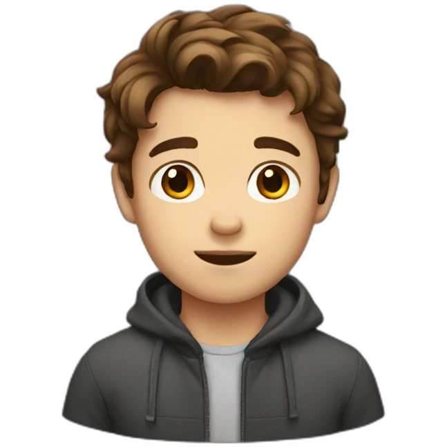 Boy with brown hair emoji