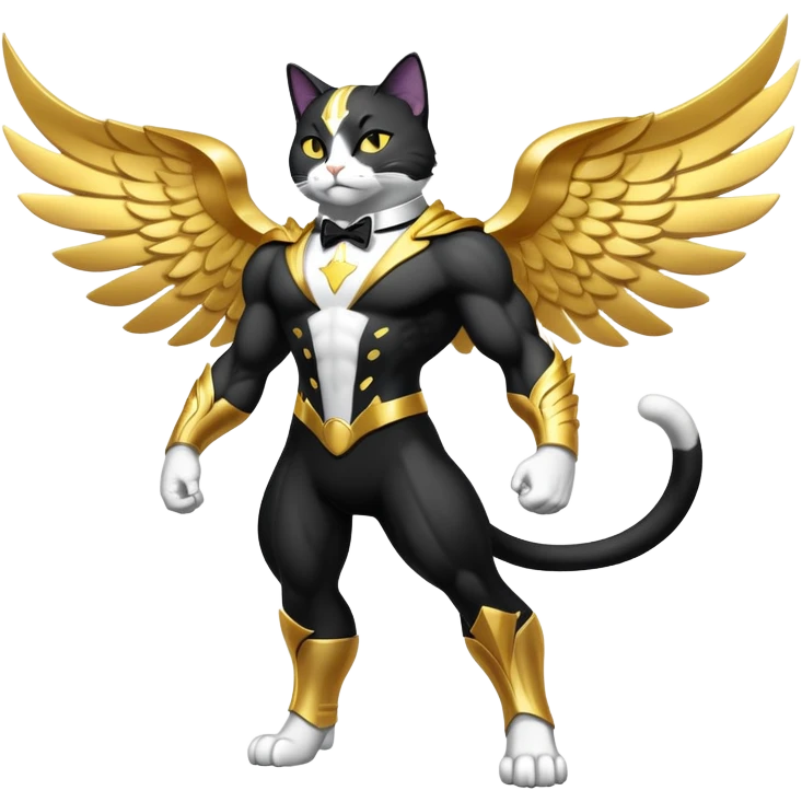 King Kong Super duper Transcendent celestial infinity cosmic galactic energy Mega neon unicorn dragon hydra hyper rare golden penguin Golden Divine god angel Omni Black and white Super muscular Buff sigma Gigachad cat full body tuxedo colored  emoji
