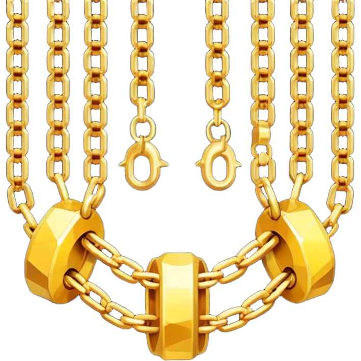 fantasy magic heavenly golden chains low poly emoji