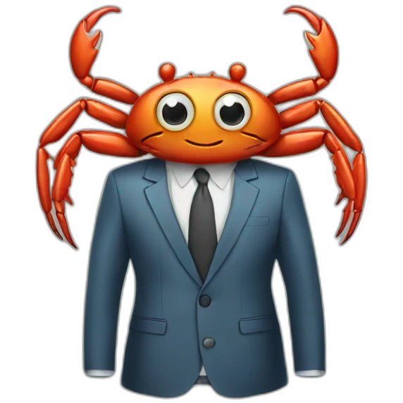business suit crab emoji