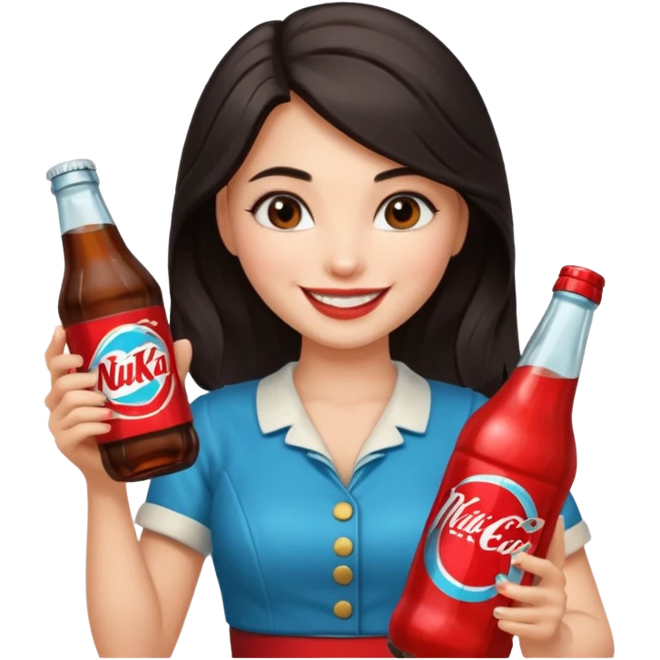 Nuka Cola Girl dark hair emoji