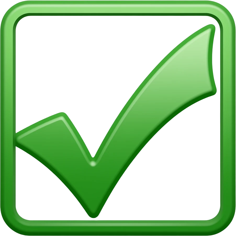 correct tick green emoji