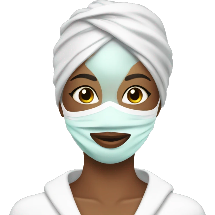 self care spa girl with face mask  emoji