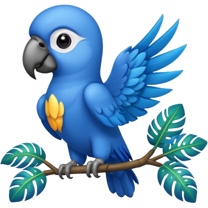 blue parrot  emoji