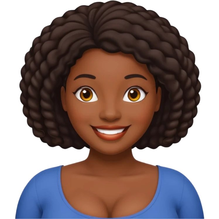 Curvy black woman emoji