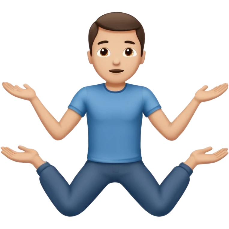 man prostrates himself asking for help emoji