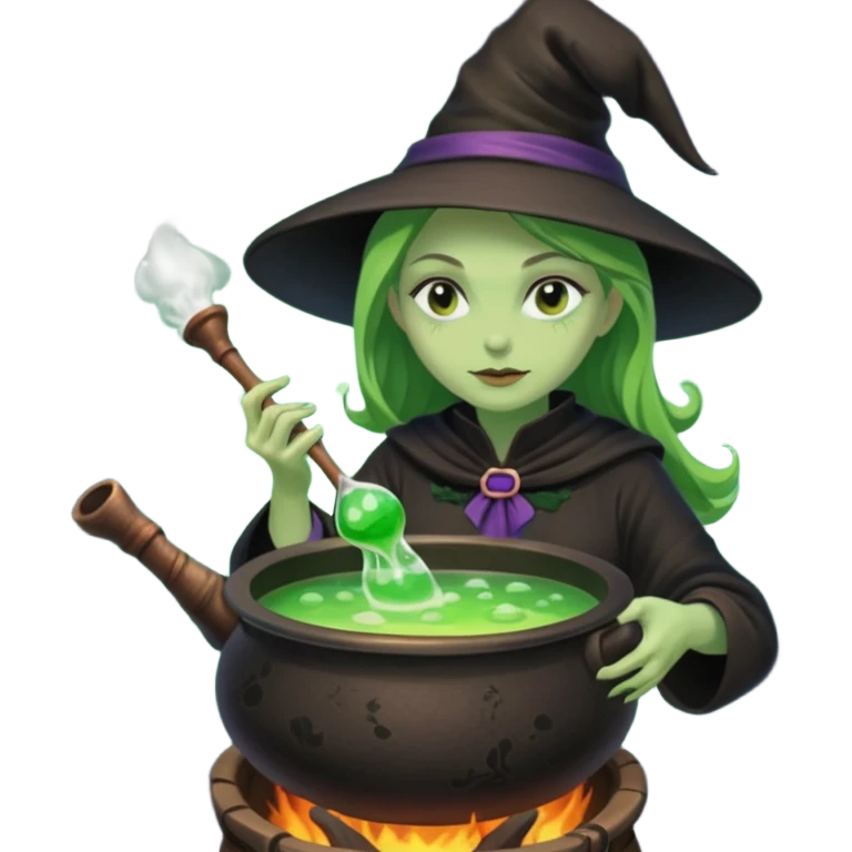 green witch cooking potion emoji