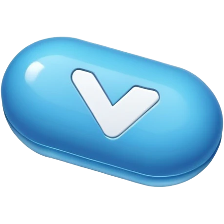 une pastille bleu avec un check nlanc a l'interieur  emoji