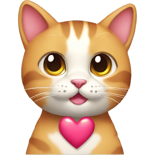cat with heart in love emoji