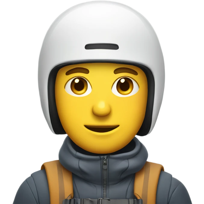 white guy with stubs in skiing gear emoji