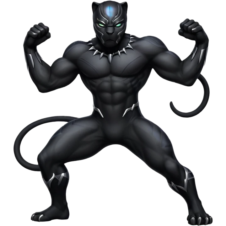 Black panther aggressive emoji