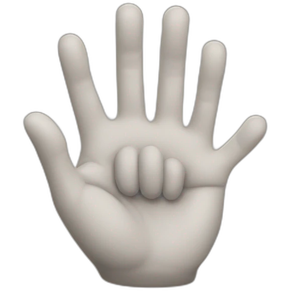 four fingers emoji