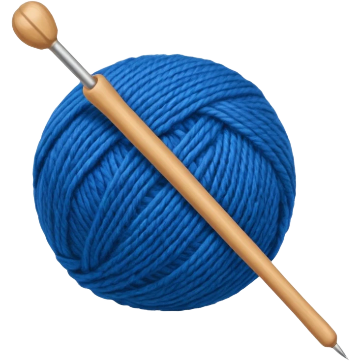 ball of wool with a knitting needle emoji